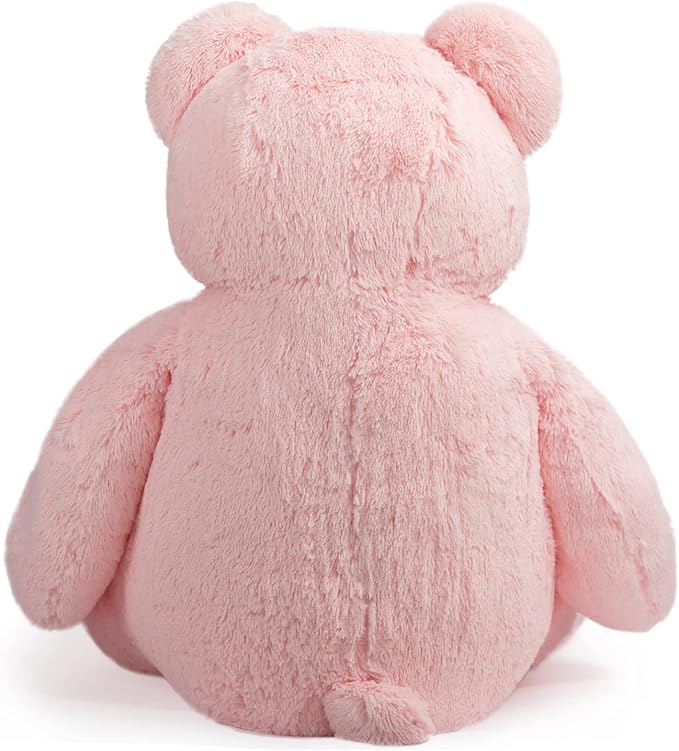 HollyHOME 5ft Giant Teddy Bear Stuffed Animal Huge Teddy Bear Plush with Big Footprints Valentines Gift 5 Feet Pink