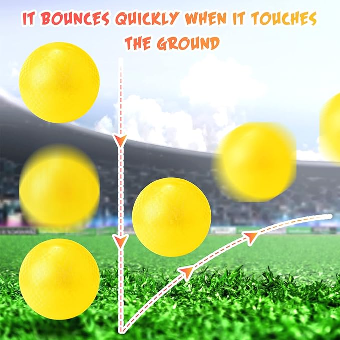 Jerify 12 Pcs Playground Balls Bulk 13 Inch Bouncy Dodgeball Inflatable Kick Balls Kickball Dodgeball Handball for Kids Adults Indoor Outdoor Ball Games Gym Picnic Camp Yoga Exercise