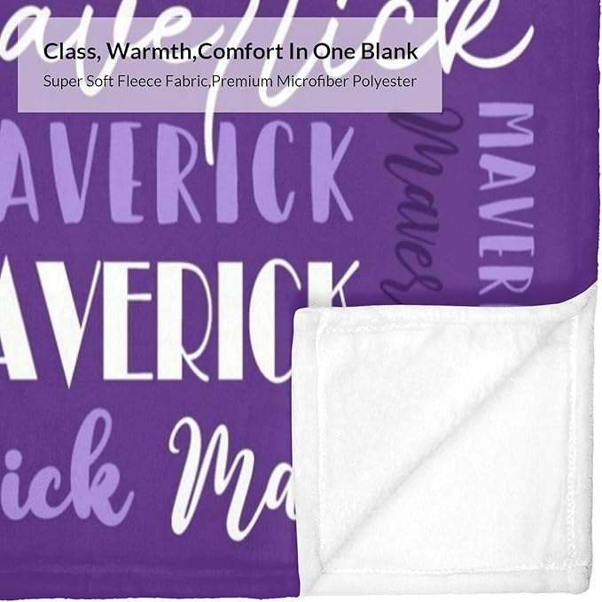 Name Blanket Personalized Blanket for Adult Kids Flannel Customize Throw Blanket Custom (Color 17, 60 x 80 Inches)