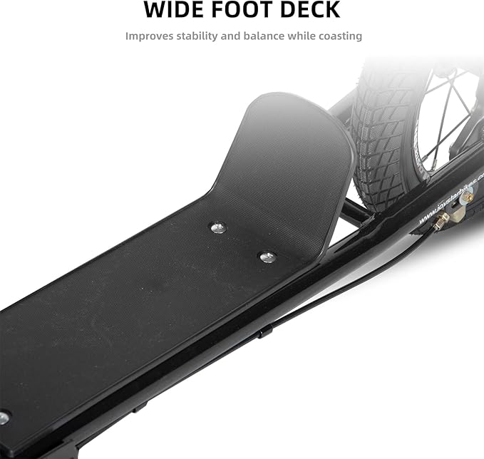 JOYSTAR Kick Scooter for Ages 5-9 Years Old Boys Girls, 12 Inch Big Wheels Scooters for Kids, Teens and Adults, Rear Brake and Adjustable Handlebar, Kids Scooter