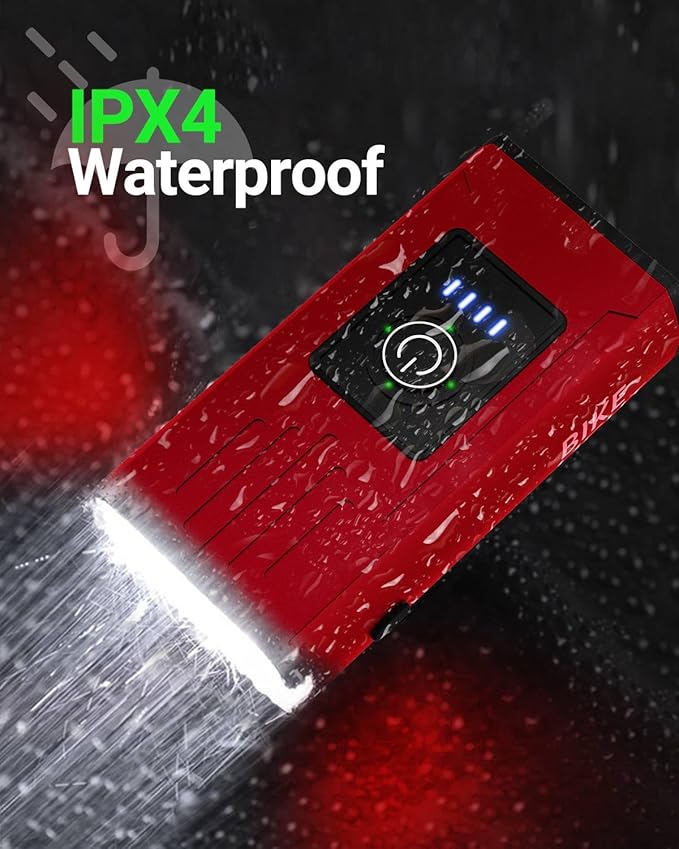 Victoper Bike Light, High Lumens Super Bright Bicycle Lite, 6+4 Modes USB Rechargeable Bike Headlight & Taillight Set, Waterproof Safety Bike Front & Rearlight for Road, Mountain, Night Riding