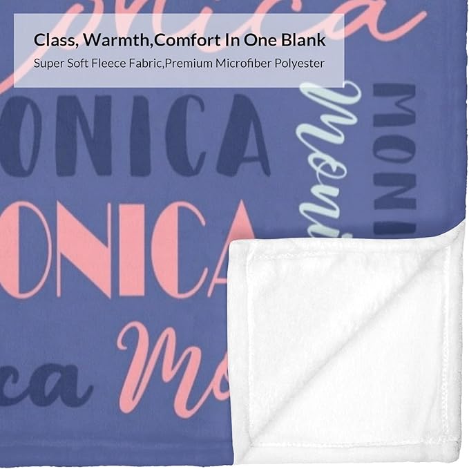 Name Blanket Personalized Blanket for Adult Kids Flannel Customize Throw Blanket Custom (Color 14, 40 x 50 Inches)