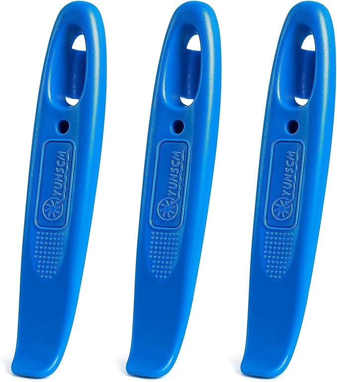 YunSCM 3-Pcs Ultra Strong Plastic Steel Blue Bike Tire Levers, Thickened and Widened Bicycle Tire Levers,Bike tire Replacement Tool, Tire Removal Tool for Road Mountain Bike Tires