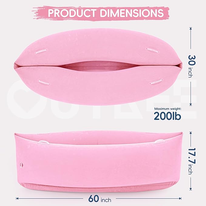 OUTREE Sensory Chair for Kids,60" Includes Electric Air Pump,Inflatable Sensory pod for Children,Sensory Toys for Kids with Autism,Sensory Peapod,Pink