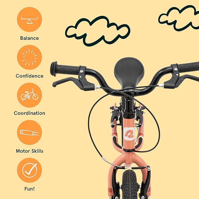 Retrospec Cub Plus XL Kids Balance Bike - 14in Outdoor Toddler Bike with Adjustable Height 15-21in - Lightweight Aluminum Frame & Hand Brakes for Ages 4-6 - Training with Air Tires