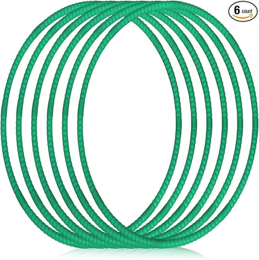 Shappy 6 Pcs Exercise Hoop Detachable Adjustable Plastic Toy Playground Toys Colored Hoop Circles for Teens Games Gymnastics Dog Agility Equipment Party Decor