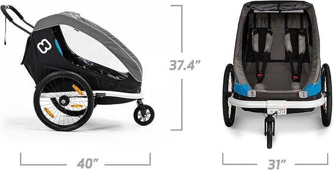 Hamax Traveller Two Seat Bike Trailer + Stroller