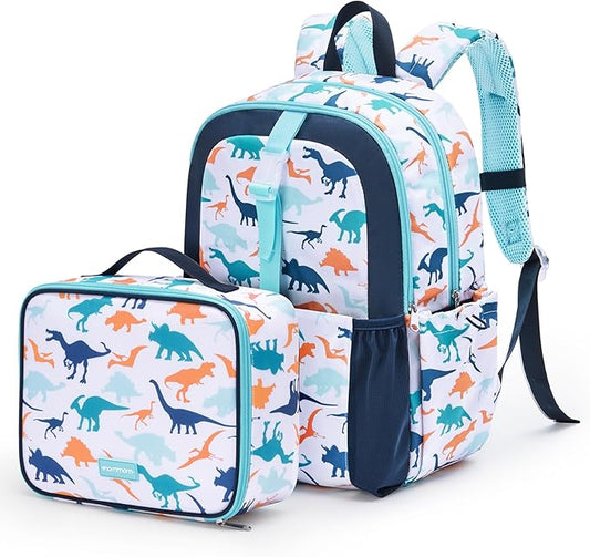 mommore Kids Backpack for Boys Girls Preschool Kindergarten Backpacks Lightweight Elementary School Bookbag with Lunch Box