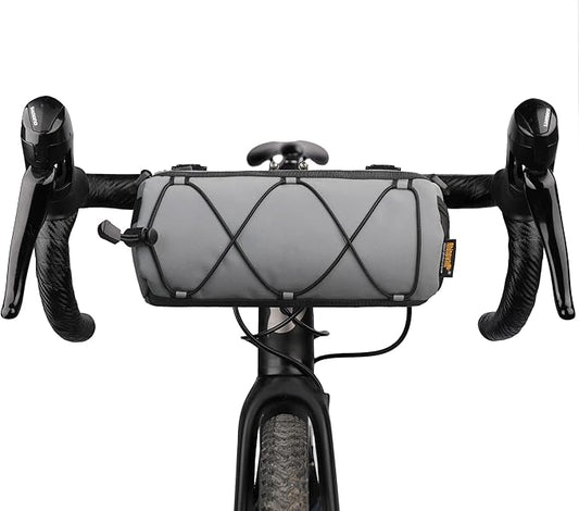 Rhinowalk Bike Handlebar Bag, Bicycle Front Bag Frame Storage Roll Bag Mountain Road Bikes Commuter Shoulder Bag Professional Cycling Accessories