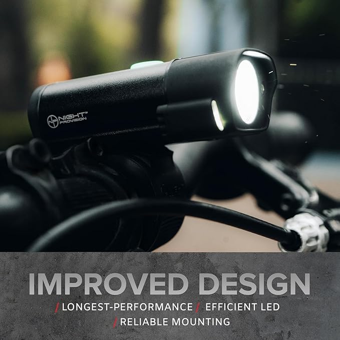 BX-Series USB-C Bike Light Set - Front and Back - 12Hr Max Long Lasting Rechargeable Headlight, Bicycle LED for Night Riding, w/14hr Max Rear Taillight