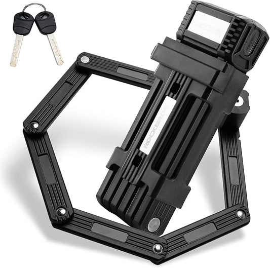 ROCKBROS Folding Design Chain Bike Lock – Heavy-Duty 3.3 lbs Portable Key Lock with Anti-Theft Alloy Steel, Waterproof & Rustproof for Bicycle, E-Bike, Scooter, Motorcycle
