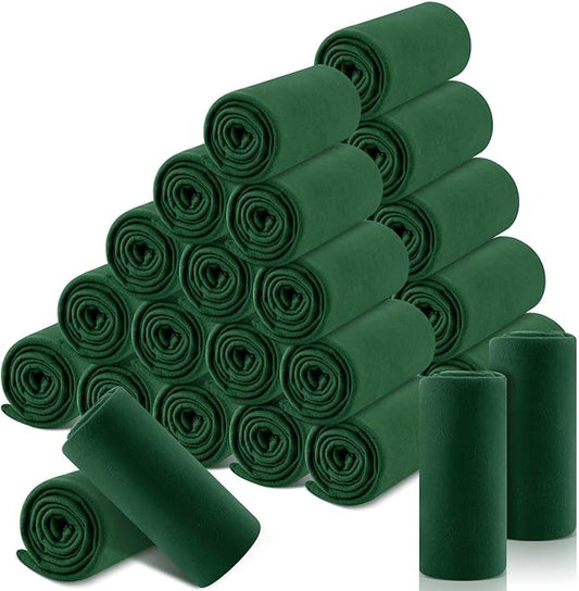 Newwiee 70 Pcs Fleece Throw Blankets Bulk Outdoor Wedding Guest Gifts Soft Lightweight Sleepover Lap Blankets Pet Home Sofa Couch Office Donation Homeless, 50 x 60 Inch (Green)