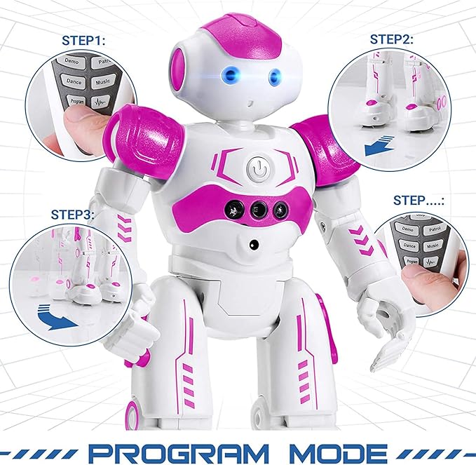 KingsDragon RC Robot Toys for Kids, Gesture & Sensing Programmable Remote Control Smart Robot for Age 3 4 5 6 7 8 Year Old Boys Girls Birthday Gift Present