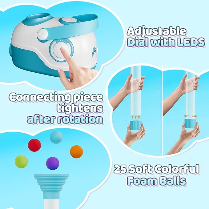 Air-Powered STEM Building Toys - Bluetooth Learning Toys with Wireless Music Play, Rechargeable & Play While Charging, STEM Toys for 3+ Year Old, Kids Toys Birthday for Kids