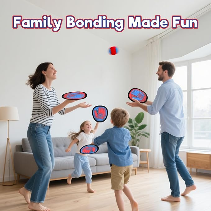 Sunrad Toss and Catch Ball Game Set, Kids Toddler Baseball Catch Ball Outdoor & Beach Toys for Family, Pool Beach Yard Camping Outside Game for Kids Age 3 4 5 6 7 8-12+, Birthday Gift for Boys Girls