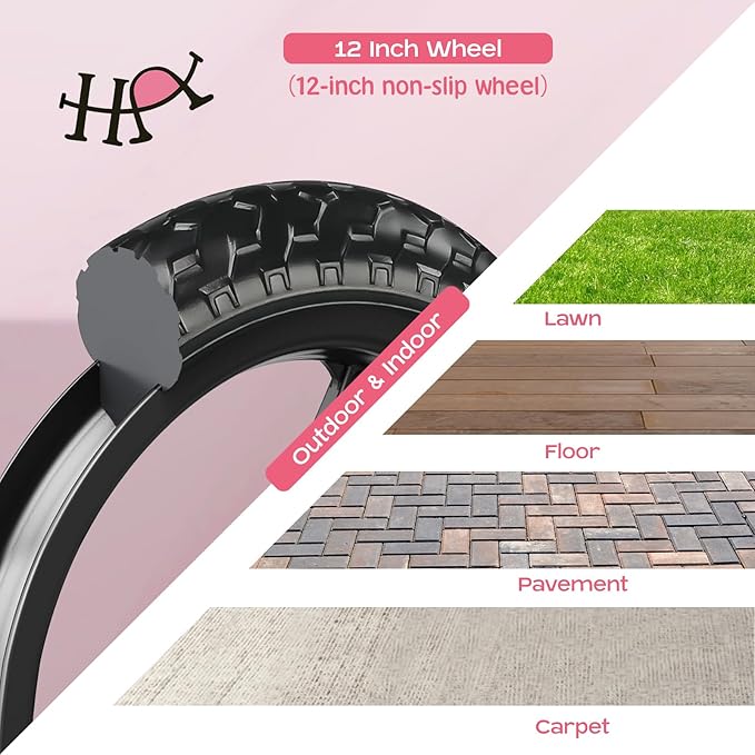 Toddler Balance Bike 12” No Pedal Training Bicycle for Kids 24 Months to 5 Years Tool-Free Adjustments Seat and Handlebar Best Gift for 2 3 4 5 Boys Girls