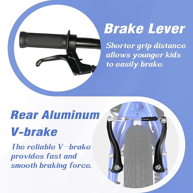 12 14 16 18 Inch Kids Bike BMX Style Bicycle with Training Wheels Coaster Brake for 2-10 Years Old Toddlers Boys Girls Multiple Colors