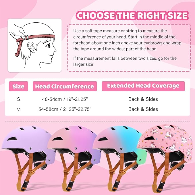 Kids Bike Helmet Ages 3-5-8-14, CPSC ASTM CPSIA Certified Toddler Helmet