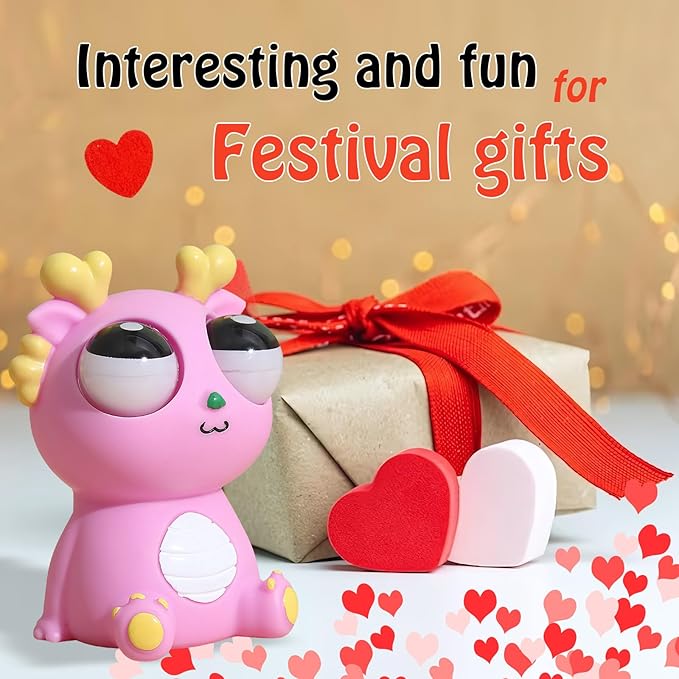 Squeeze Stress Relief Toy Eye Popping Dragon Funny Eyeball Burst Toys Pop Out Eyes Toy for Birthday Gifts,Party Favors,Ideal Gift for All Occasions(Blue)