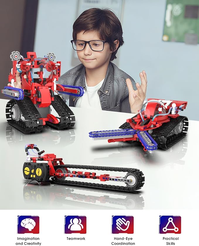 STEM Robot kit for Kids Ages 8-12, 429PCS 5 In1 Building Blocks Kit, Remote & App Control Robotic Toys, Scientific Construction Sets for Kids 8 9 10 11 12 13