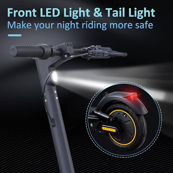 VOLPAM Electric Scooter, 350W/500W Powerful Motor, 8.5"/10" Solid Tires, 19/22Mph, 28/21/12 Miles Range,Dual Braking