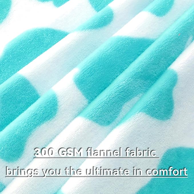 Blue Fleece Throw Blanket for Couch & Bed - Lightweight Soft Blankets for Women Fuzzy Plush Bedding, Sky Blue Gifts Room Decor for Teen Girls