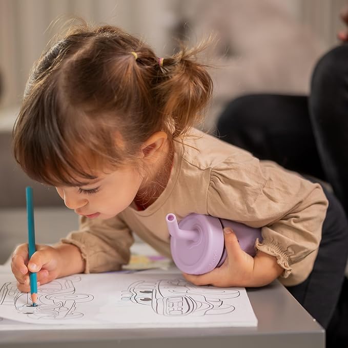 Pandaloo® Mason Jar Toddler Cup - 8 oz Spill-Proof Glass Tumbler with Silicone Straw and Lid, Non-Slip Sleeve, BPA-Free Toddler Snack Cups - Perfect Smoothie Cups with Lids and Straws for Kids