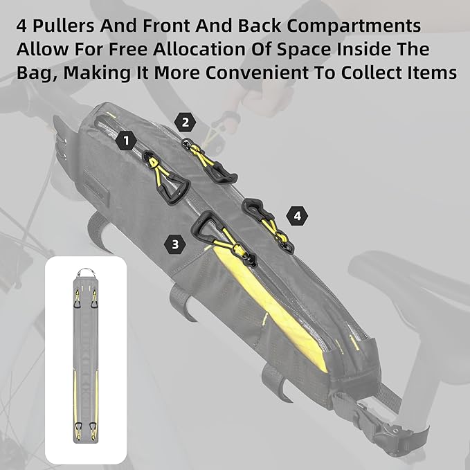 Rhinowalk Bike Top Tube Bag Bike Frame Bag Waterproof Bicycle Bag Professional Cycling Accessories for Mountain Road Bike