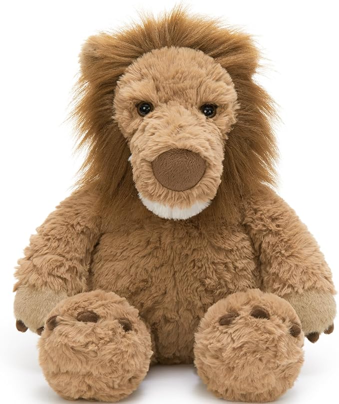 MaoGoLan Cute Lion Stuffed Animal 17.7 inch - Cozy Lion Plush with Fluffy Mane- Large Snuggly Zoo Safari Stuffed Animal Toys Gift for Kids,Boys,Girls,Lion Lover