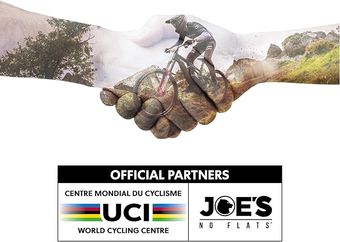 JOE'S NO FLATS Elite Racer's Sealant - Gravel and MTB Bike Tires - Ultra-Fast Sealing for Tubeless and Inner Tubes | for Holes up to 0.25 Inches | Ready to Use Effective Puncture Seal, 16.9oz