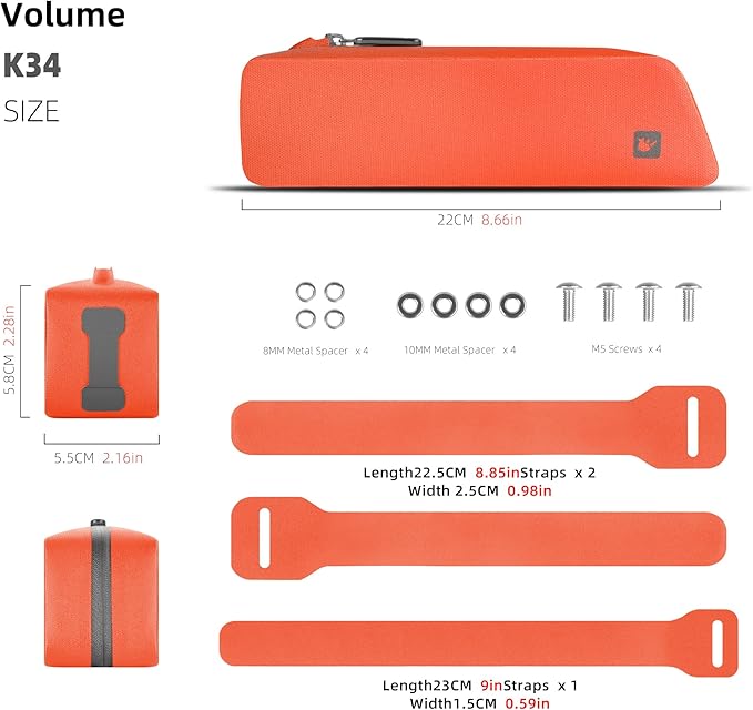 Rhinowalk Bike Frame Bag Waterproof Bicycle Top Tube Bag Cycling Tools Storage Bag for MTB Road Bike Accessory