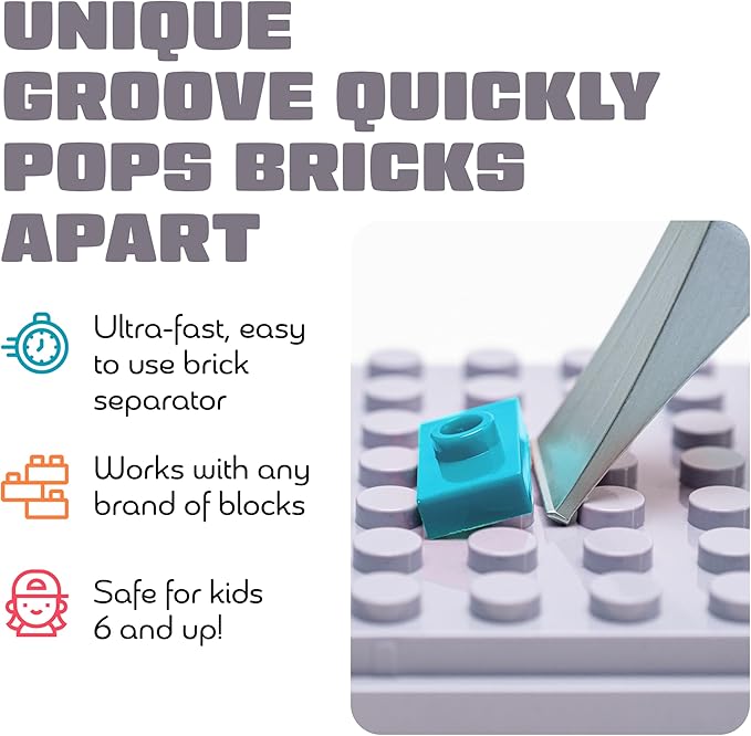 Brick Popper - World's Fastest Separator Tool - Efficient Remover for Kids and Adults - Perfect for Ages 6 and Up - Essential Tool (Light Blue)