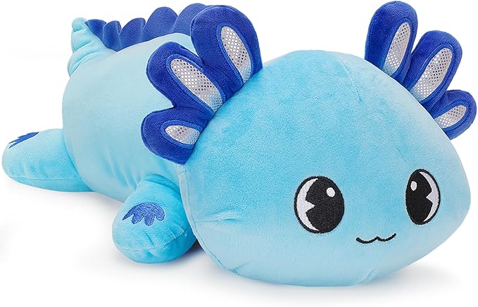 Officygnet Axolotl Plush, 13" Soft Stuffed Animal Plush Toy, Cute Axolotl Plushies Pillow, Kawaii Plushies Dolls for Kids, Blue Axolotl Gift for Girls Boys