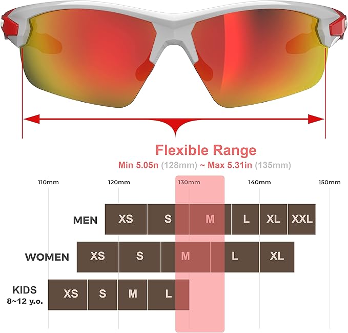 RIDE YOUR WAY Professional wrap around Frameless Cycling Sunglasses for Men and Women