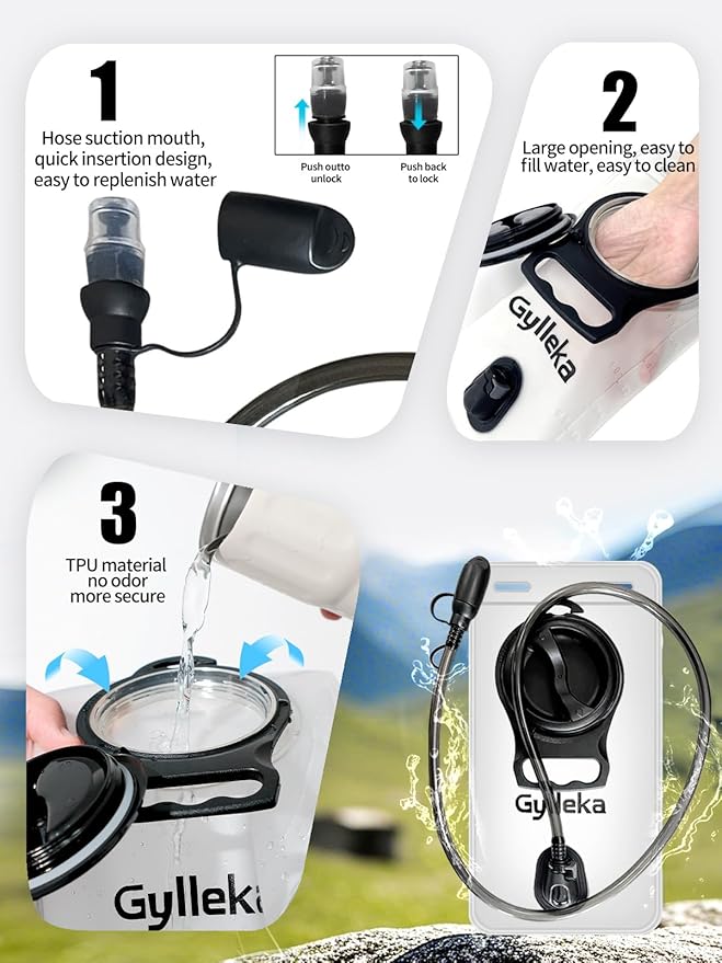 Hydration Backpack, Lightweight Breathable Reflective Pack Adjustable Chest Straps for Running, Marathons, Cycling, Hiking, Trail Vest