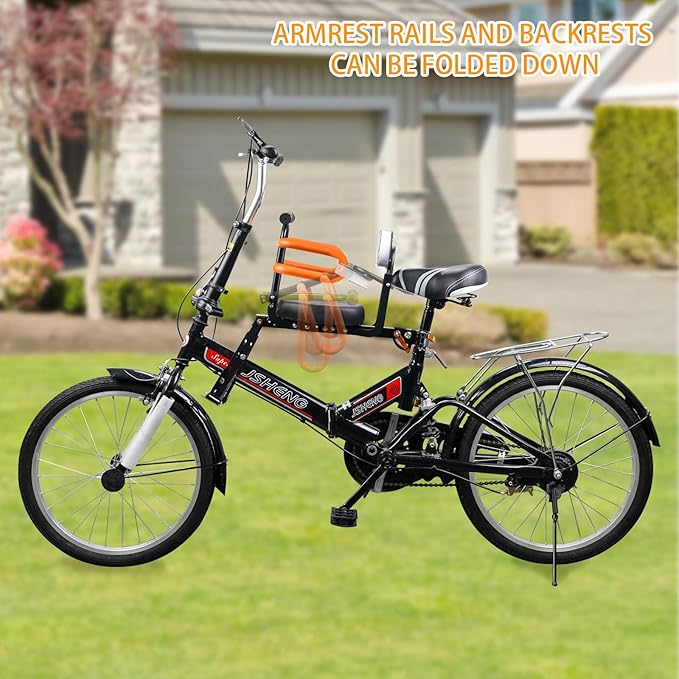 Child Bike Seat, Portable Retractable Foldable Front Mounted Kids Bike Seat, Suitable for Children 1~3 Years, Detachable Child Bike Seat Suitable for All Types of Bicycles