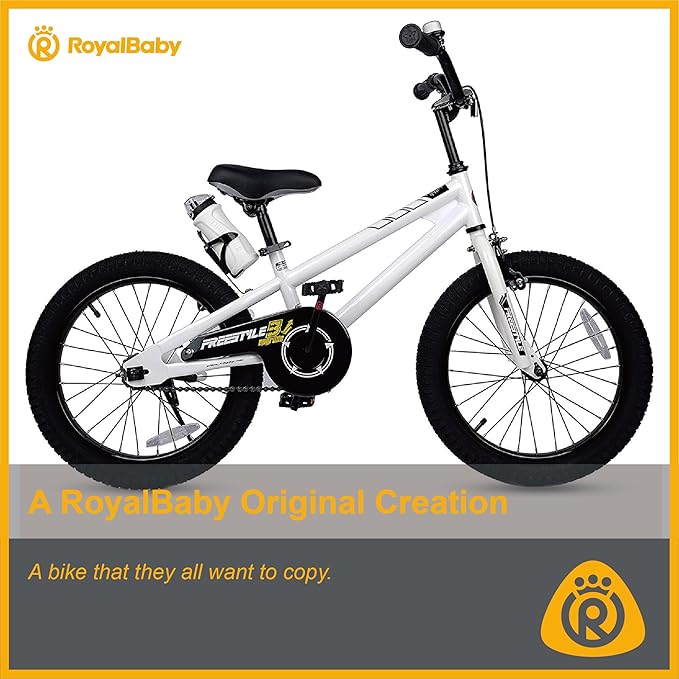 RoyalBaby Kids Bike EZ Freestyle Training Free Balance to Pedal Easy Learning Bicycle, 12-18 Inch for Toddlers to Big Kids