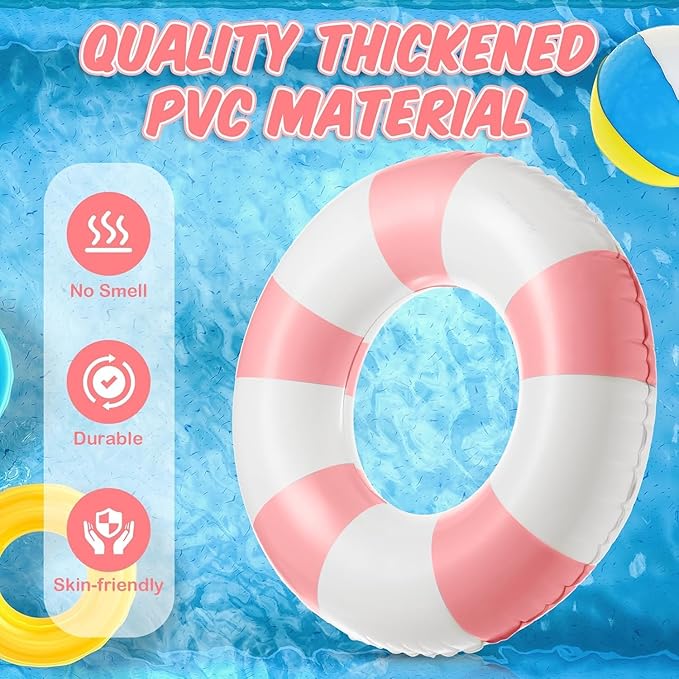 2 PCS Inflatable Pool Floats for Swimming Pool Party Lake Beach Adults - Floaties Pool Tubes Swim Rings Tubes Floaties for Beach Pool Party Decorations