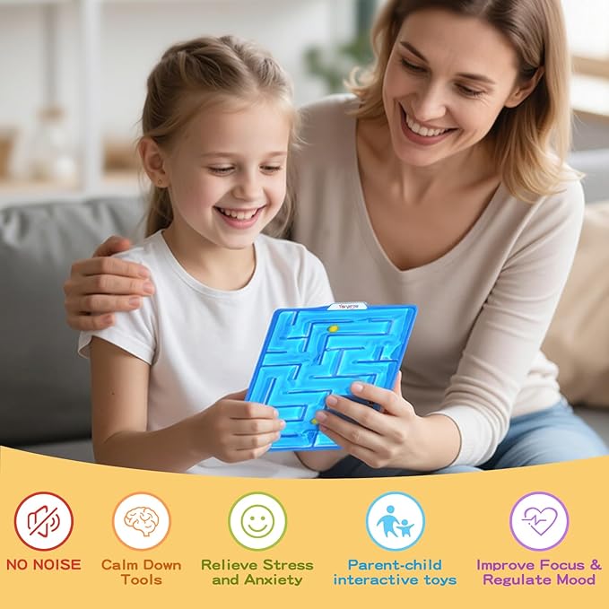 Sensory Squishy Toy | 1-Pack Maze Toy Filled with Goo | Sensory Toys for Kids with Autism | Quiet Fidget Toy | Calming Squishy Fidgets for Special Needs | Gifts Prizes for Classroom