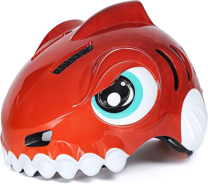 Bike Helmet for Kids 3-5-8 Toddler Bike Helmet Animal 3D Cartoon Boys Girls Safety Adjustable Kids Helmet and Pads Set for Cycling Scooter Skateboard