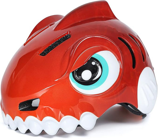 Bike Helmet for Kids 3-5-8 Toddler Bike Helmet Animal 3D Cartoon Boys Girls Safety Adjustable Kids Helmet and Pads Set for Cycling Scooter Skateboard