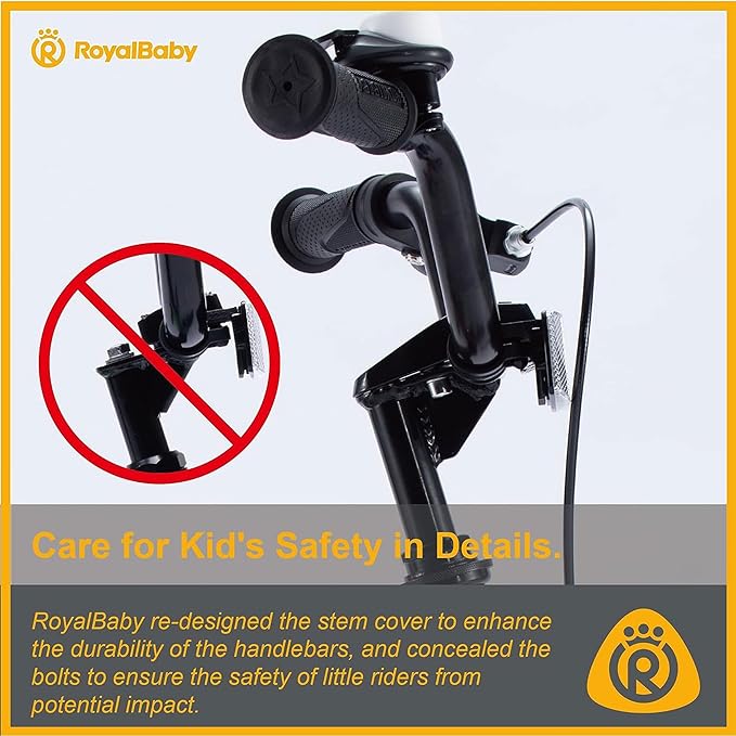 RoyalBaby Kids Bike EZ Freestyle Training Free Balance to Pedal Easy Learning Bicycle, 12-18 Inch for Toddlers to Big Kids