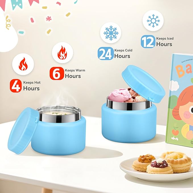 Dinosaur Lunch Box for Kids with Secret Compartment | 4 Compartments Bento Box + 12oz Insulated Food Jar | Leak-Proof Sauce Cup & Collapsible Spoon | BPA-Free, Dishwasher Safe(Grey+Grey Jar)