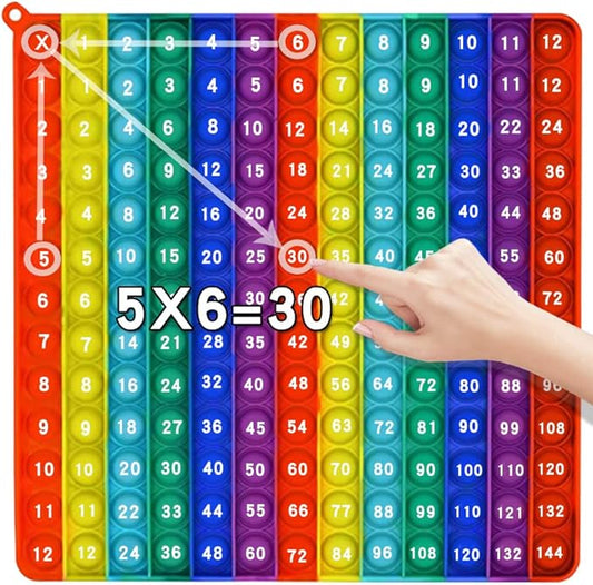 AK-SHIP Multiplication Game Table Bubble Toys Relieve Stress and Anxiety ，Education Various Teaching Operations (Multiplication Table 12*12)