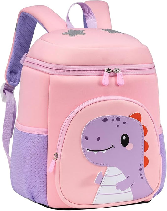 kids schoolbag with diving fabric and breathable pads - lightweight reflective backpack for boys and girls (pink, Large)