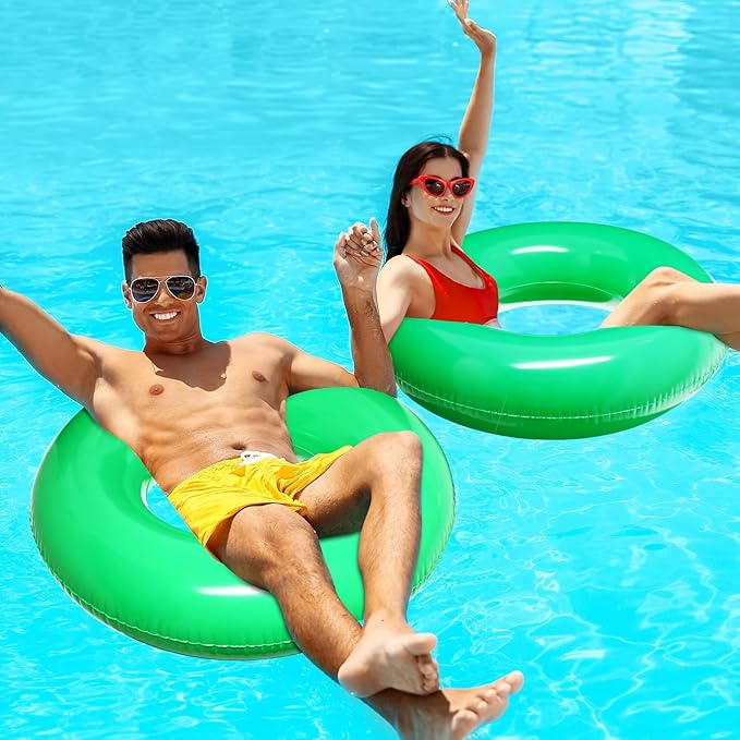 8 Pcs Large Inflatable Pool Float 36 Inches Swimming Ring Pool Floats Adult Inflatable Tube for Summer Vacation Beach River Bachelorette Wedding Party Supplies