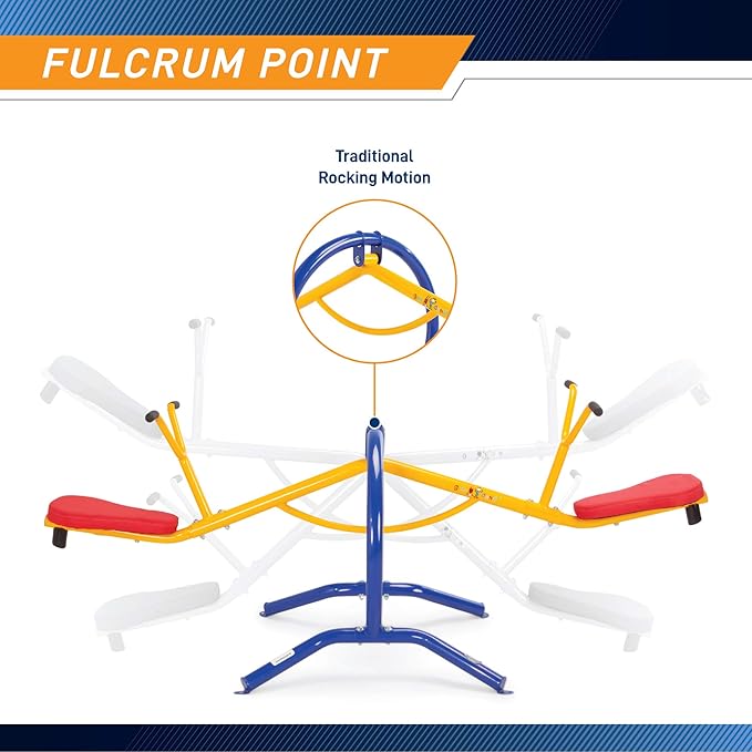 Gym Dandy Indoor & Outdoor Playground Equipment Teeter Totters, 360 Spinning Seesaw, Swing Set for Children Exercises Age 3-12