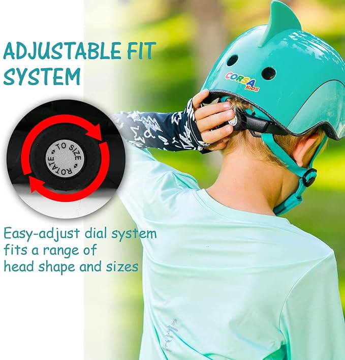 Kids Toddler Bike Helmet, Adjustable and Multi-Sport for Child Boys and Girls, 2 Sizes