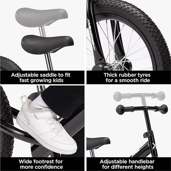 Balance Bike: for Big Kids Aged 4, 5, 6, 7, 8 and 9 Years Old - No Pedal Sport Training Bicycle | 16inch Wheel