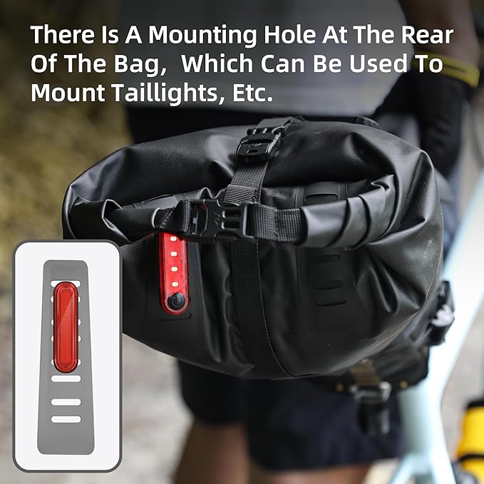 Rhinowalk Waterproof Bicycle Saddle Bag Large Capacity Bike Bag Under seat Bag 2.1L Rainproof Mountain Road Bike Seat Bag Bicycle Bag Professional Cycling Accessories-Black